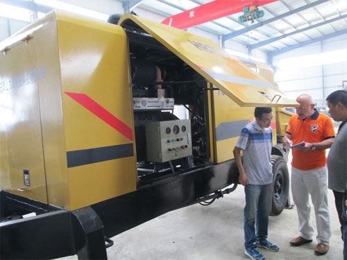 外商考察混凝土泵，成功訂購！